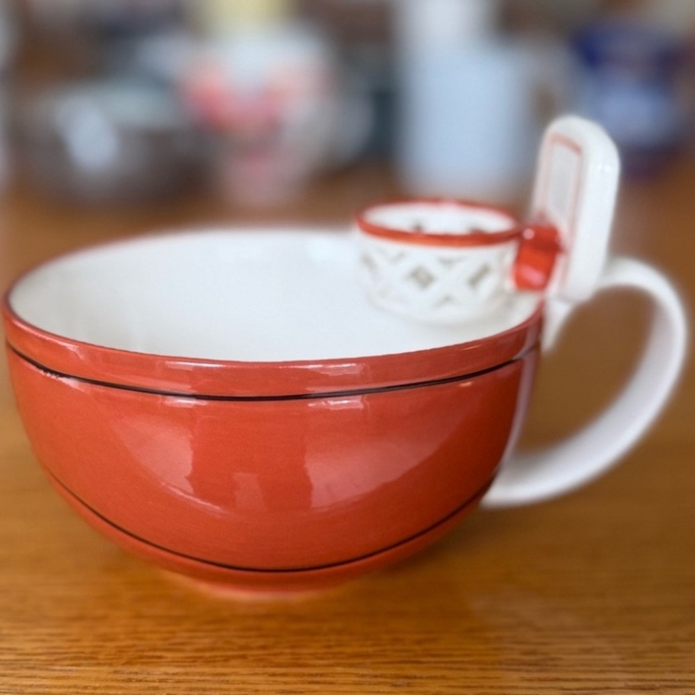 BASKETBALL with Hoop mug bowl by Maxi's Creations 🏀☕️
